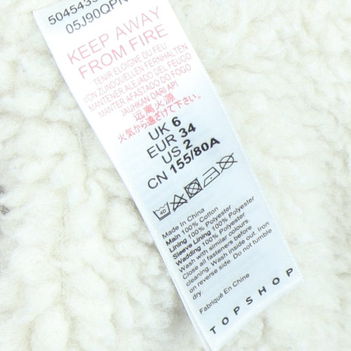 Topshop Women's Pink Corduroy Jacket - Size 6