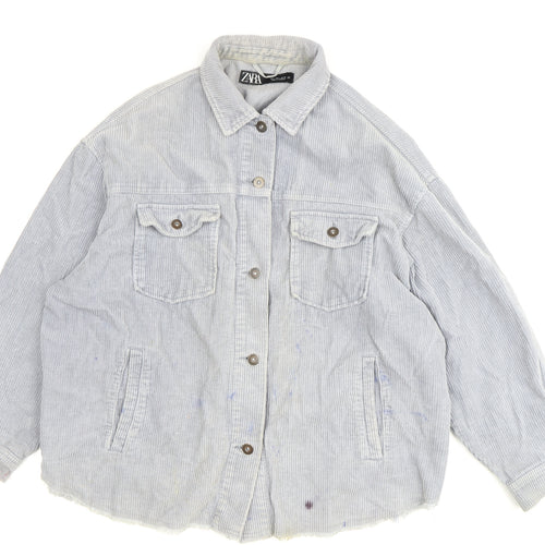 Zara Men's Grey Corduroy Jacket L Casual Button