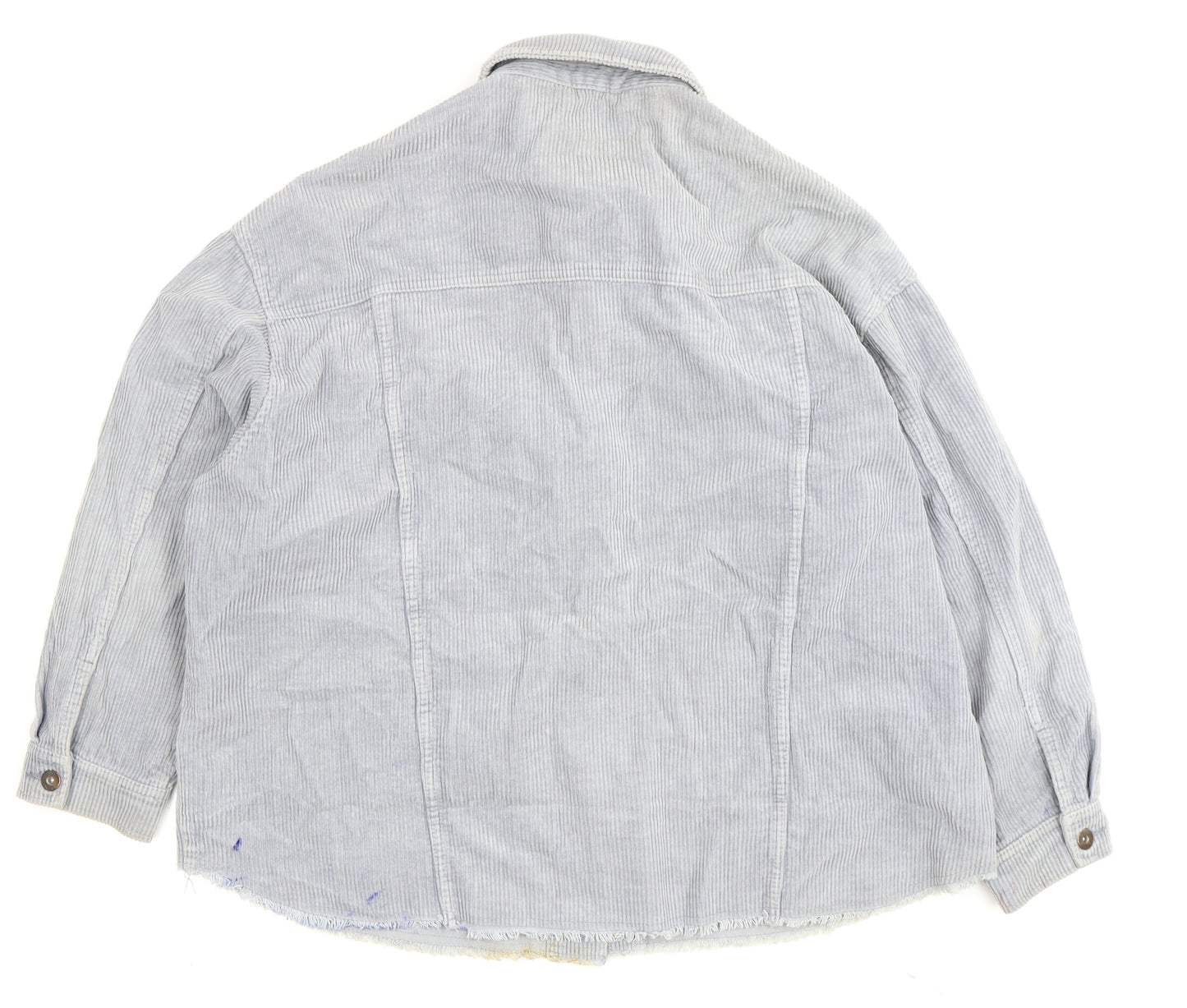 Zara Men's Grey Corduroy Jacket L Casual Button