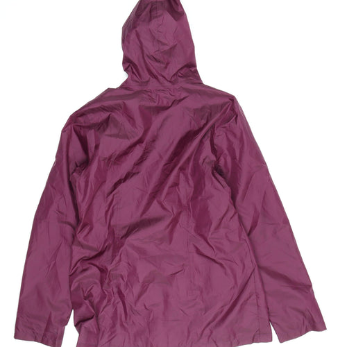 Decathlon Women's Purple Rain Coat Jacket, Size 16, Hooded