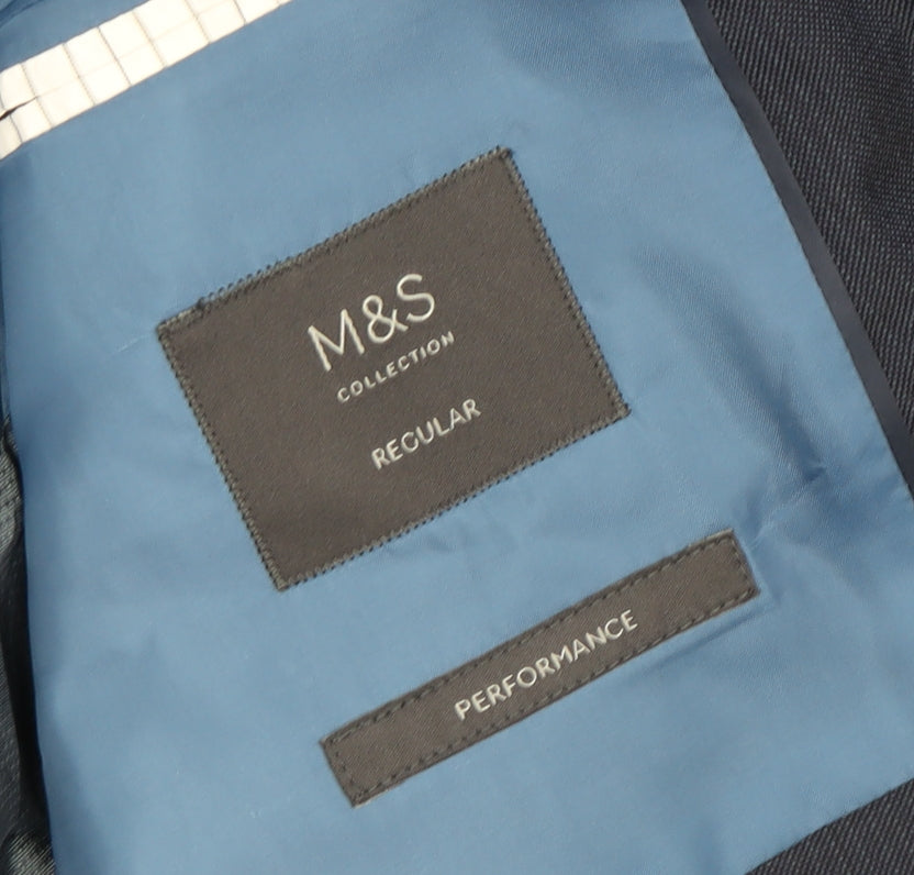 Marks and Spencer Men's Blue Jacket Blazer - 44R