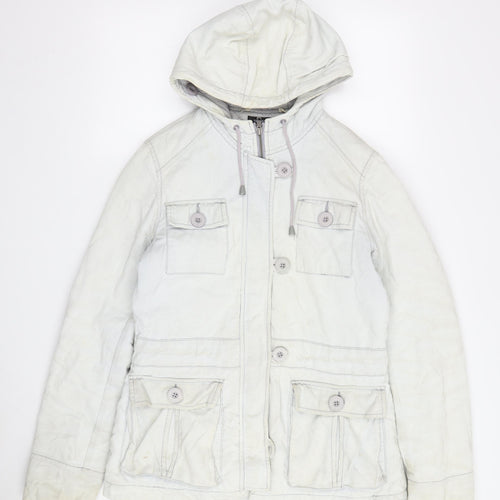 Great Plains Women's White Parka Jacket, Size S
