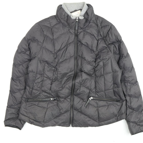 Marks and Spencer Grey Women's Puffer Jacket UK 18 Winter