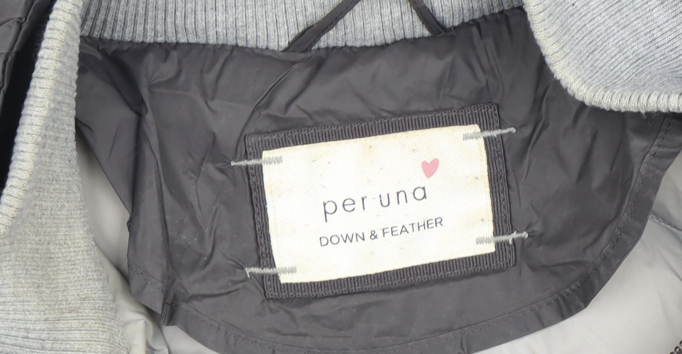 Marks and Spencer Grey Women's Puffer Jacket UK 18 Winter