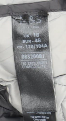 Marks and Spencer Grey Women's Puffer Jacket UK 18 Winter