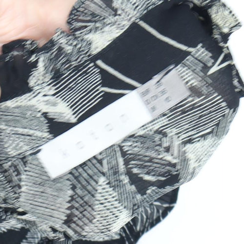 Koton Women's Black Floral Sleeveless Blouse Size 10