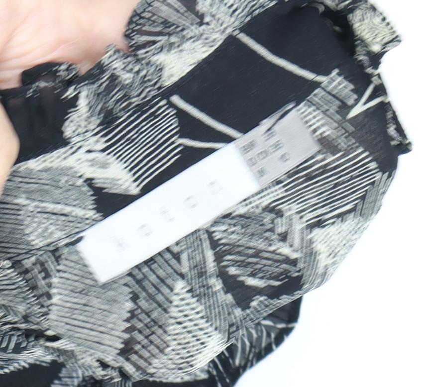 Koton Women's Black Floral Sleeveless Blouse Size 10