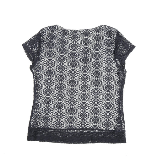 Betty Jackson Black Women's Lace Blouse, Size 12