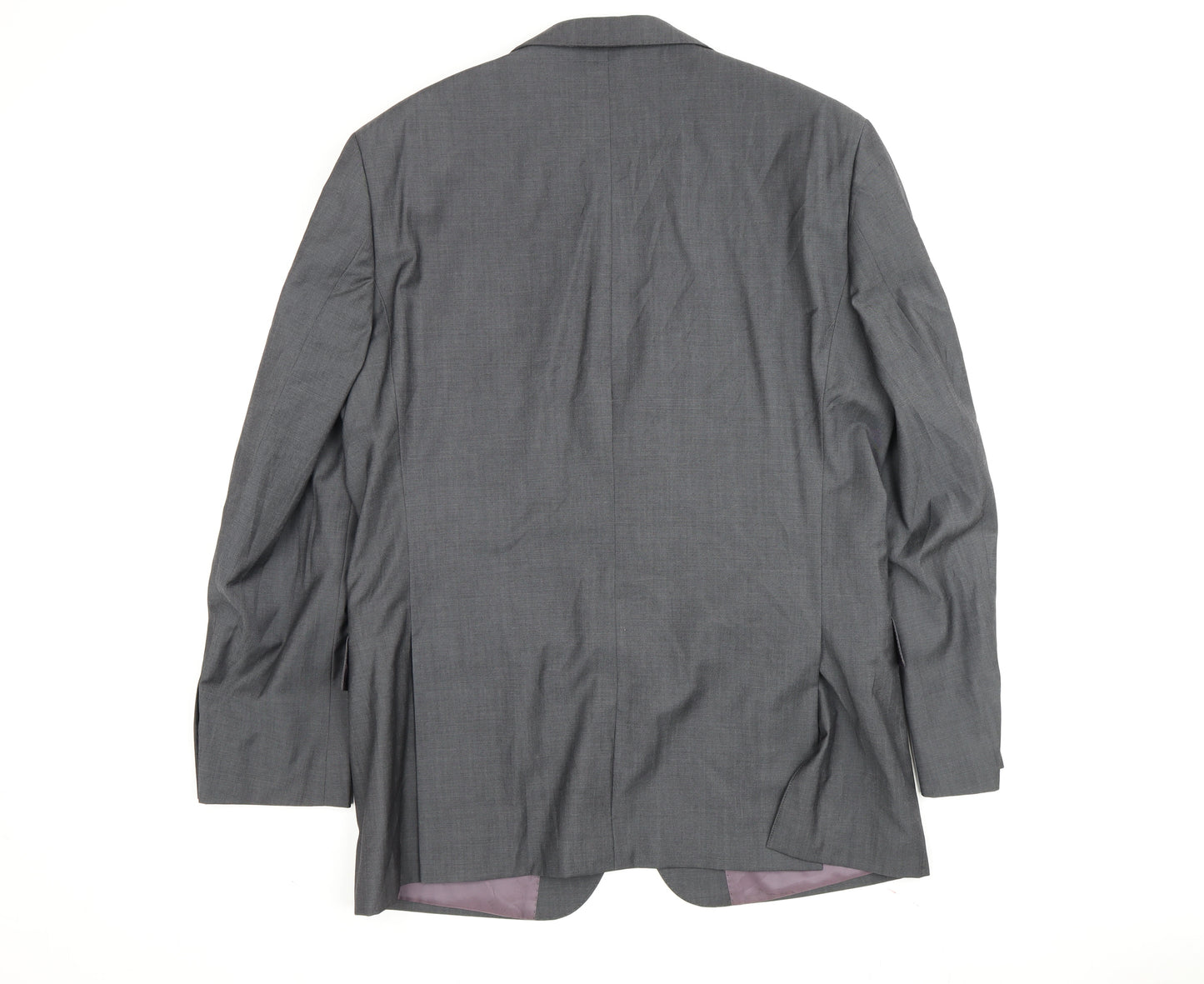 T.M.Lewin Men's Grey Wool Blazer 43 Regular Fit