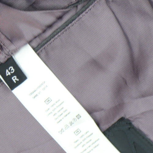 T.M.Lewin Men's Grey Wool Blazer 43 Regular Fit
