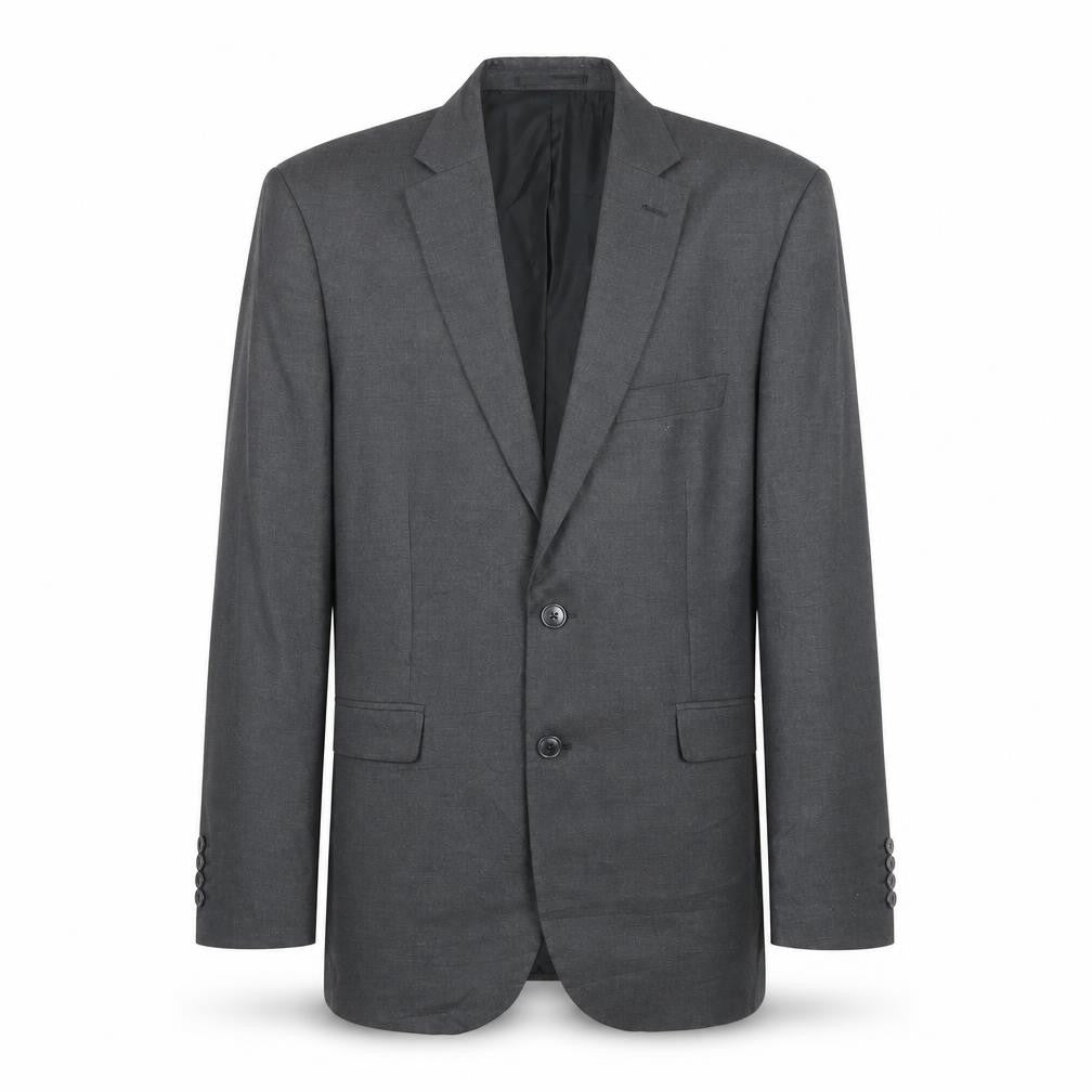 Front view of Moss Esq. Men's Grey Regular Fit Suit Jacket 42R