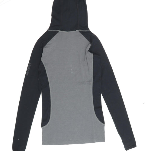 TOG24 Unisex Black Grey Pullover Hoodie S