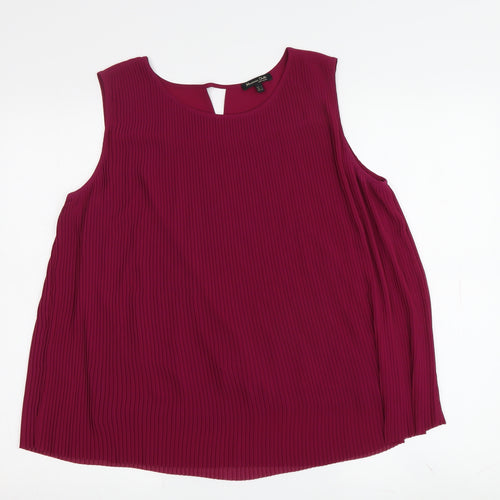 Massimo Dutti Women's Purple Blouse Size 14 Round Neck