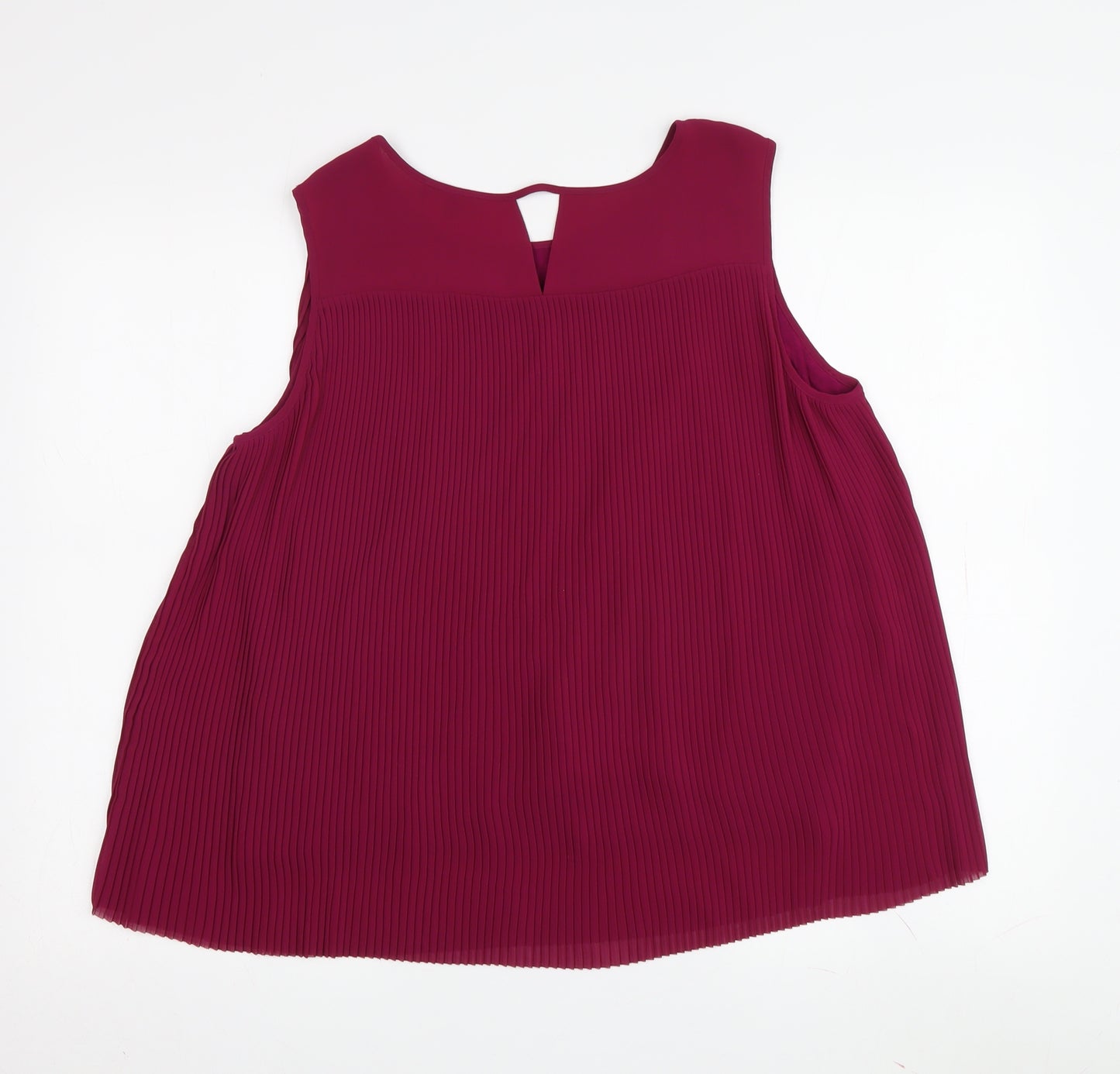 Massimo Dutti Women's Purple Blouse Size 14 Round Neck
