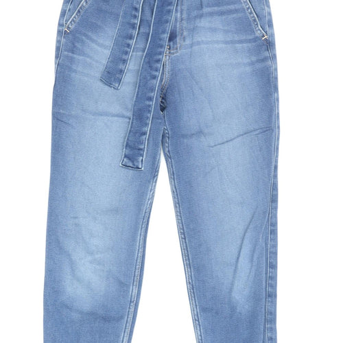 Abercrombie Girls Blue Girlfriend Jeans, Size 9-10, Belted