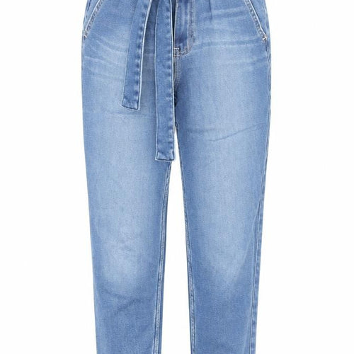 Abercrombie Girls Blue Girlfriend Jeans, Size 9-10, Belted