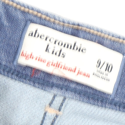 Abercrombie Girls Blue Girlfriend Jeans, Size 9-10, Belted