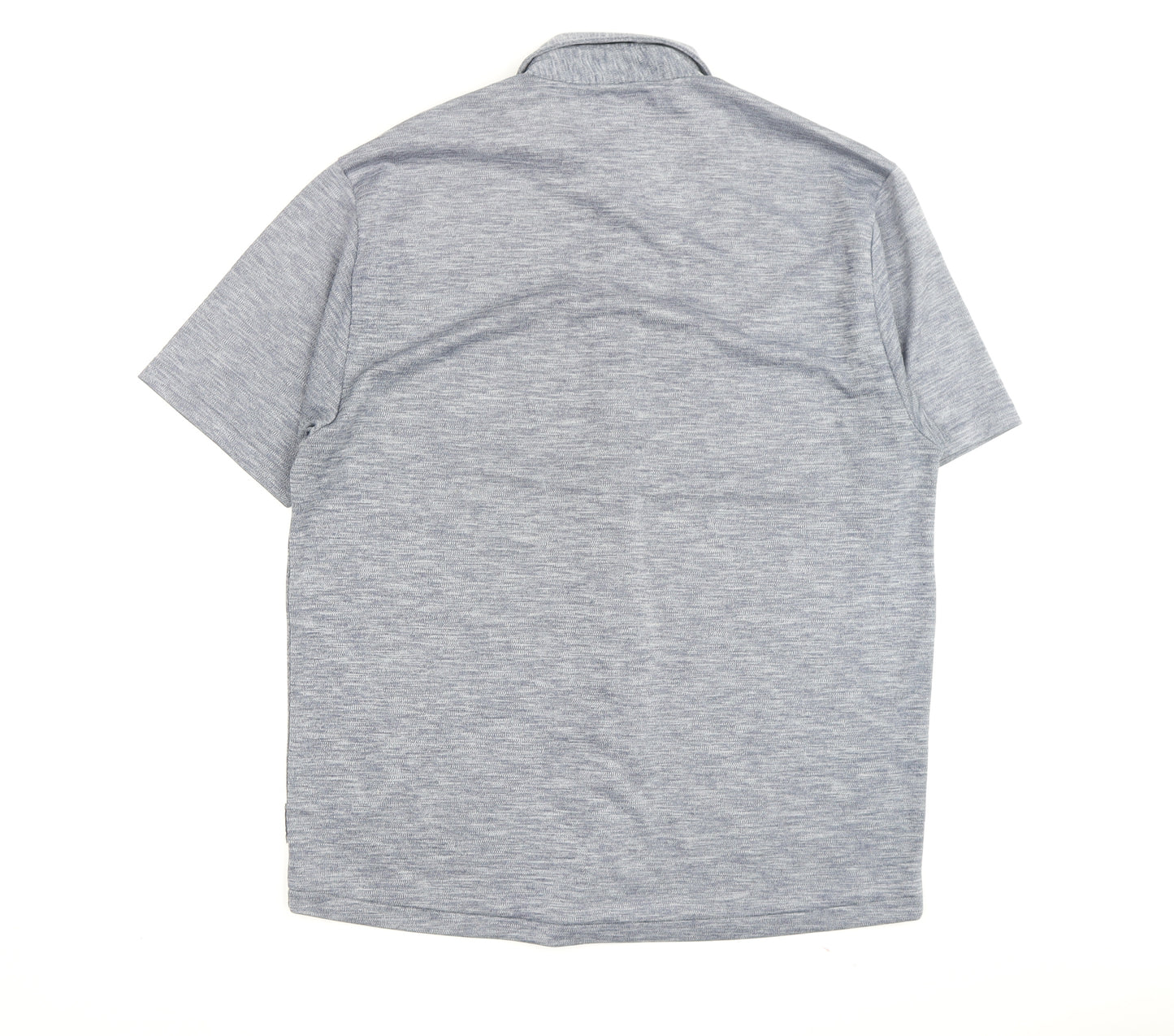 Kangol Men's Grey Short Sleeve Button-Up Shirt