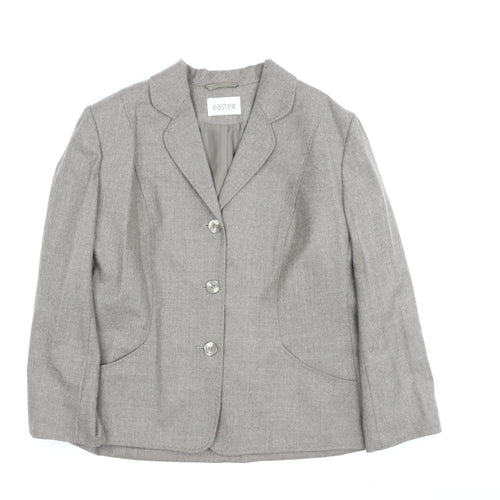 Eastex Women’s Grey Blazer, Size 18, Collared Classic
