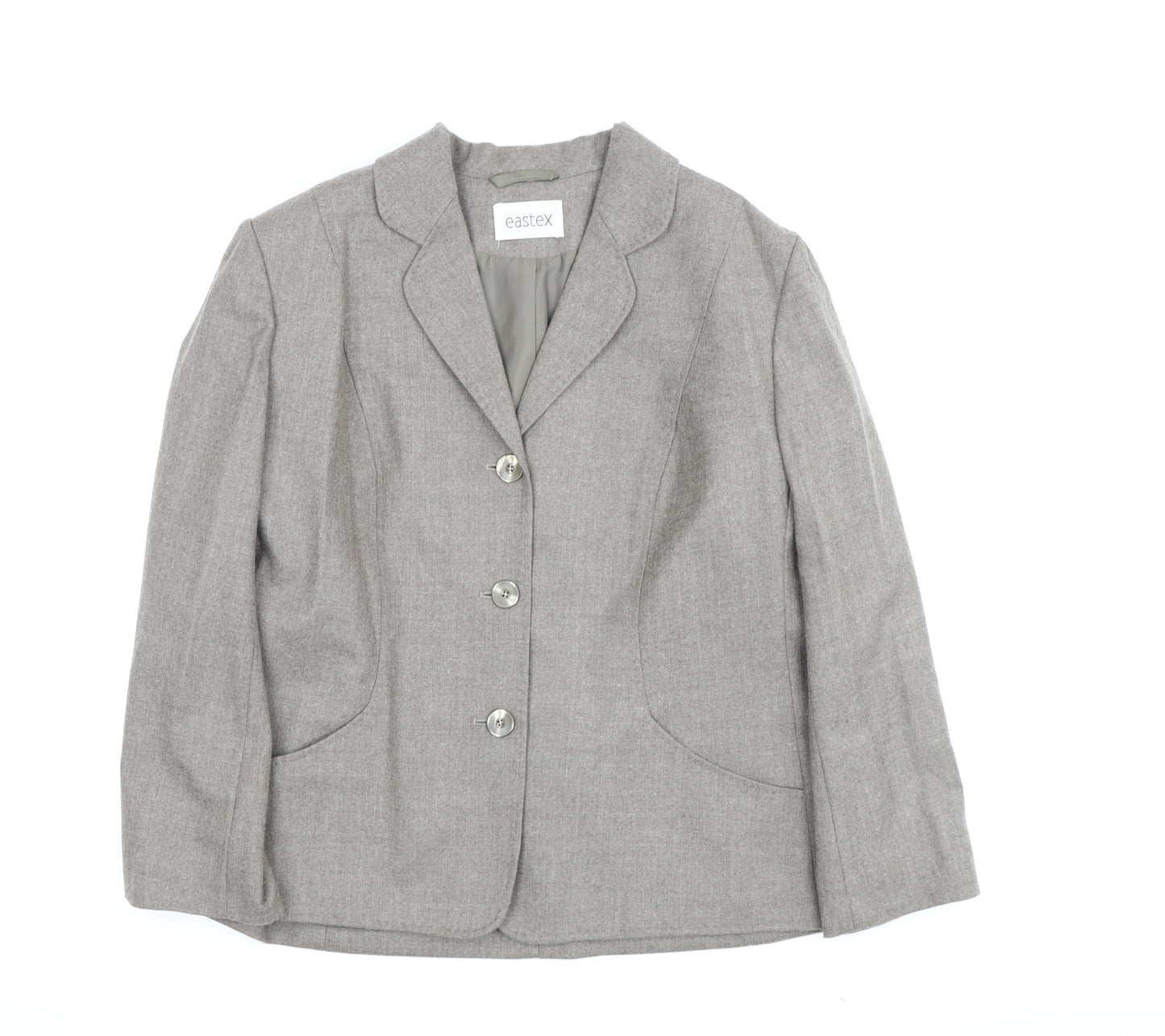 Eastex Women’s Grey Blazer, Size 18, Collared Classic