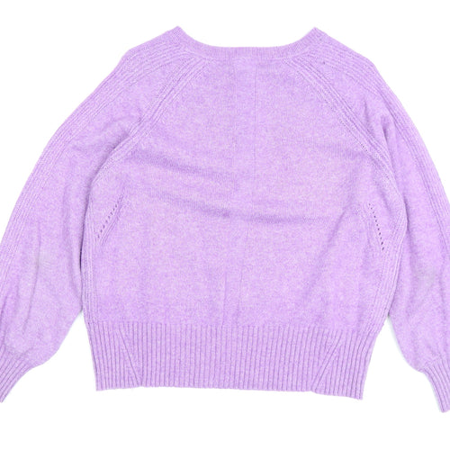 White Stuff Women's Purple Henley Jumper, Size 10