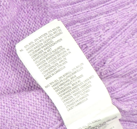 White Stuff Women's Purple Henley Jumper, Size 10