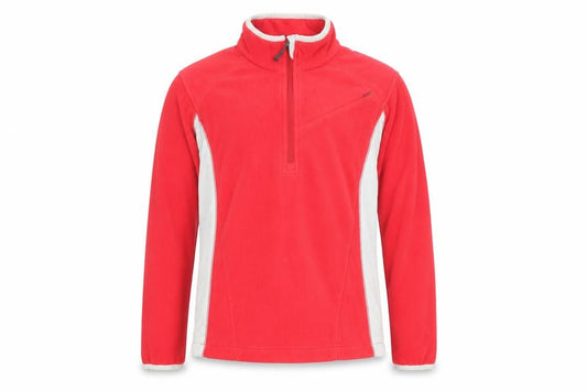 Front view of Columbia Kids Red Colourblock XL Fleece Sweatshirt