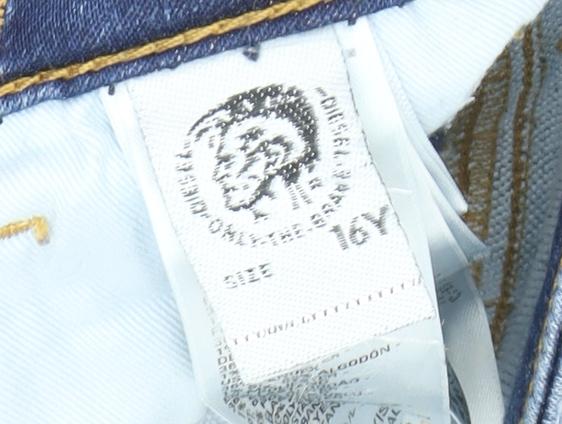 Diesel Teens Blue Skinny Jeans Size 16 Stretch Denim