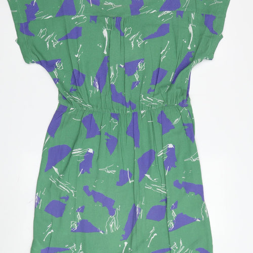 White Stuff Women's Green Short Sleeve Shift Dress