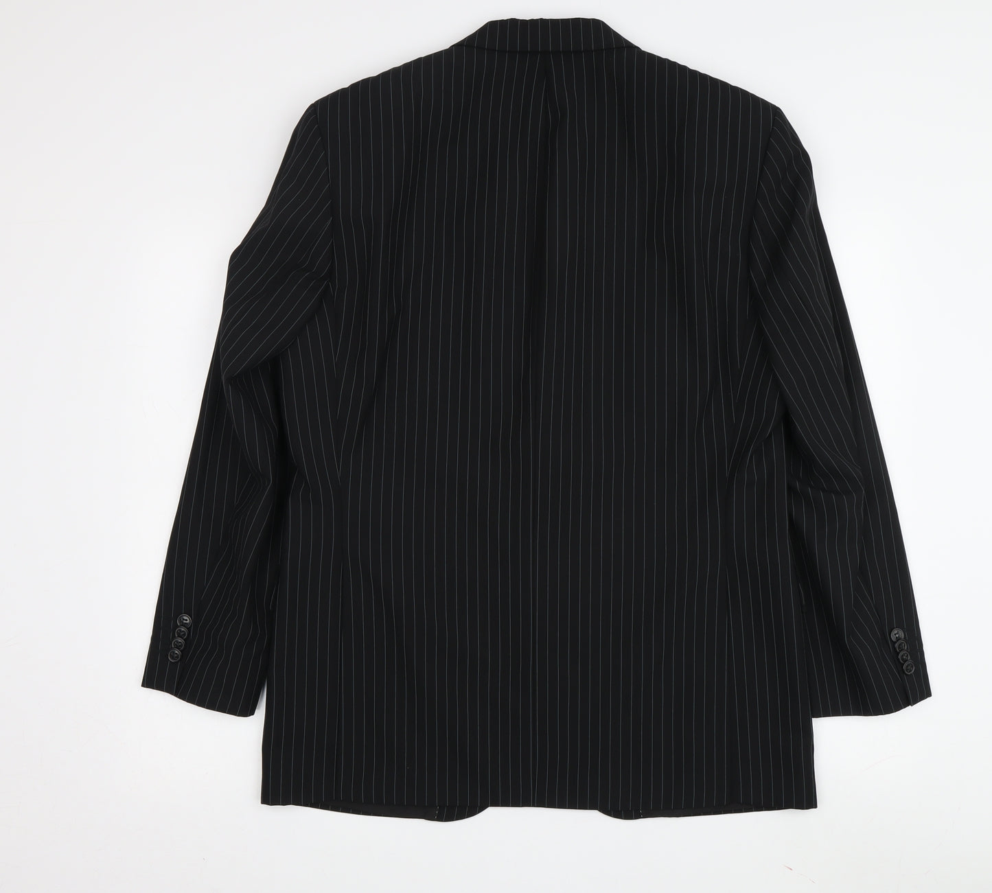 Baumler Men's Black Single Breasted Wool Suit Jacket Size 48