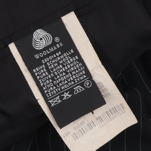 Baumler Men's Black Single Breasted Wool Suit Jacket Size 48