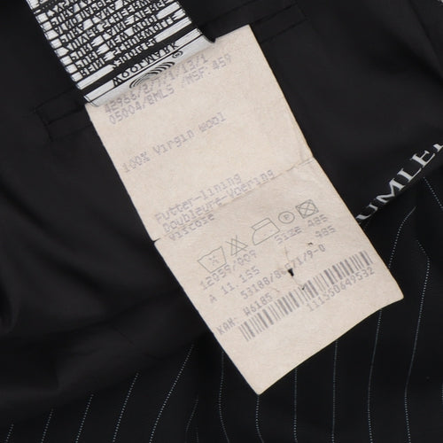 Baumler Men's Black Single Breasted Wool Suit Jacket Size 48