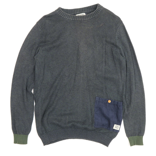 Jack & Jones Men's Green Pullover Jumper, Size S, Casual Knit
