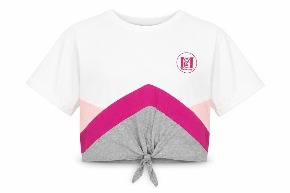 Front view of McKenzie Teens Multicolour Cropped T-Shirt L