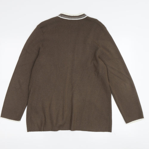 Eastex Women's Brown Cardigan Size 10 Regular Knit