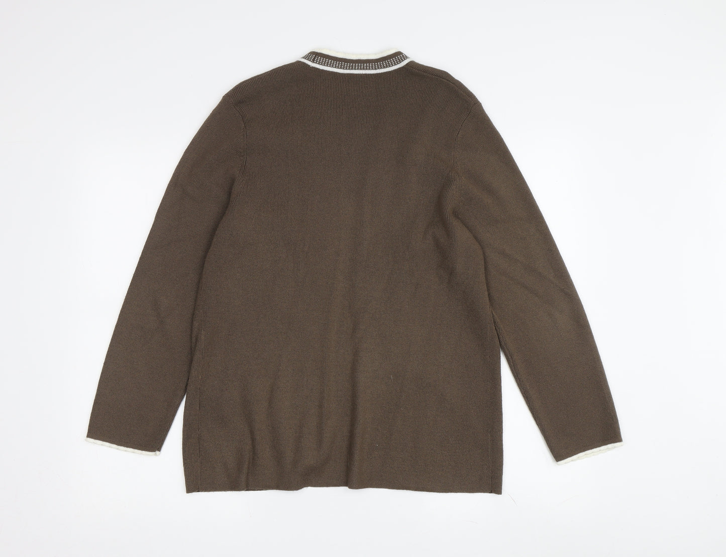 Eastex Women's Brown Cardigan Size 10 Regular Knit