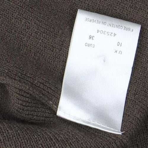 Eastex Women's Brown Cardigan Size 10 Regular Knit