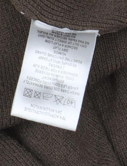 Eastex Women's Brown Cardigan Size 10 Regular Knit