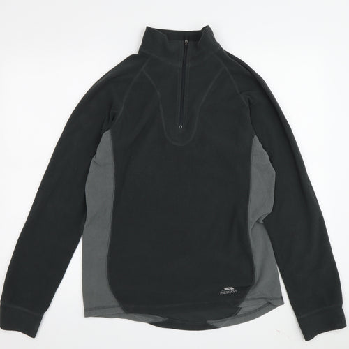 Trespass Men's Black Fleece 1/4 Zip Sweatshirt M