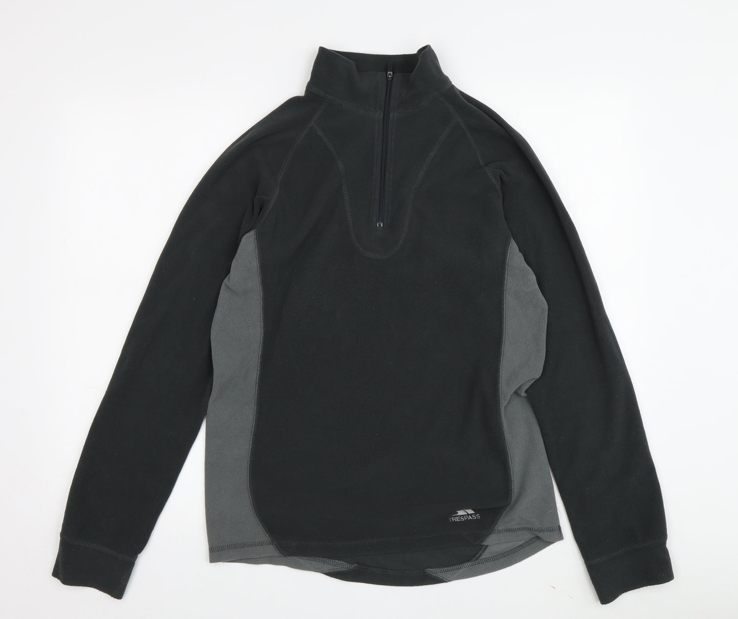 Trespass Men's Black Fleece 1/4 Zip Sweatshirt M