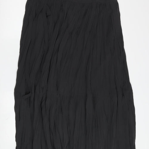 Windsmoor Women's Black Pleated Midi Skirt Size 10