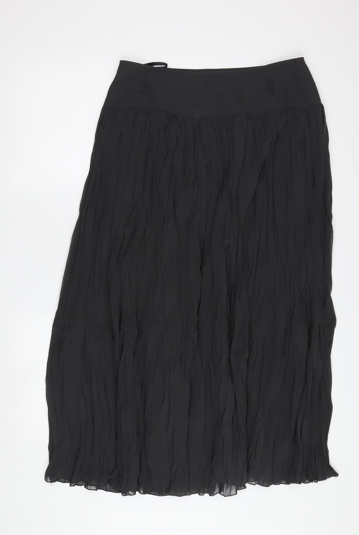 Windsmoor Women's Black Pleated Midi Skirt Size 10