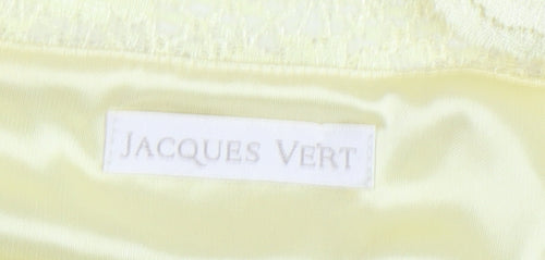 Jacques Vert Women's Yellow Sequin Lace Blouse - Size 10