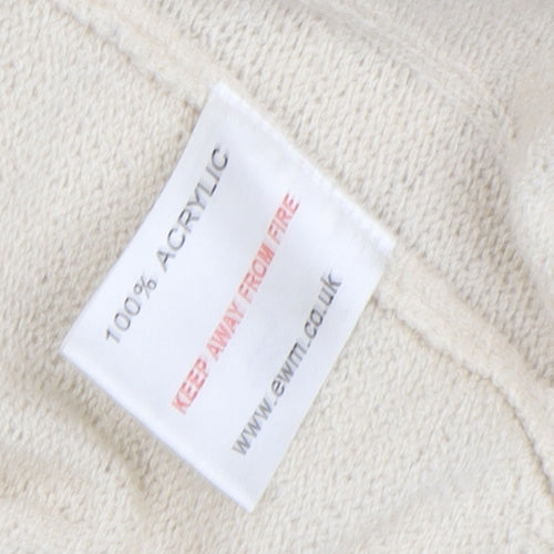 Honor Millburn Women's Ivory Cable-Knit Pullover M