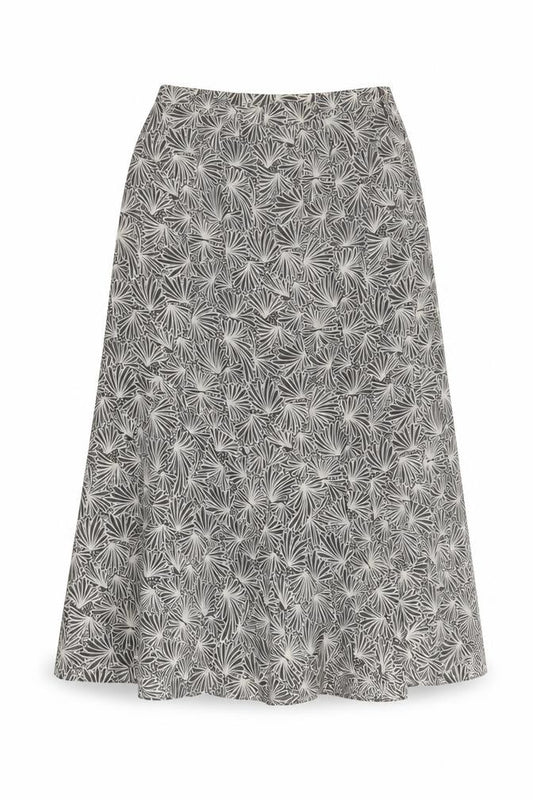 Front view of Eastex Women's Grey A-Line Skirt, size 12