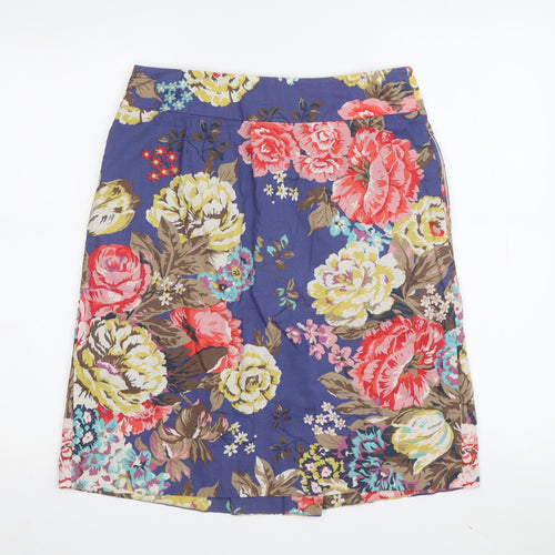Joules Women's Multicoloured Floral A-Line Skirt Size 8