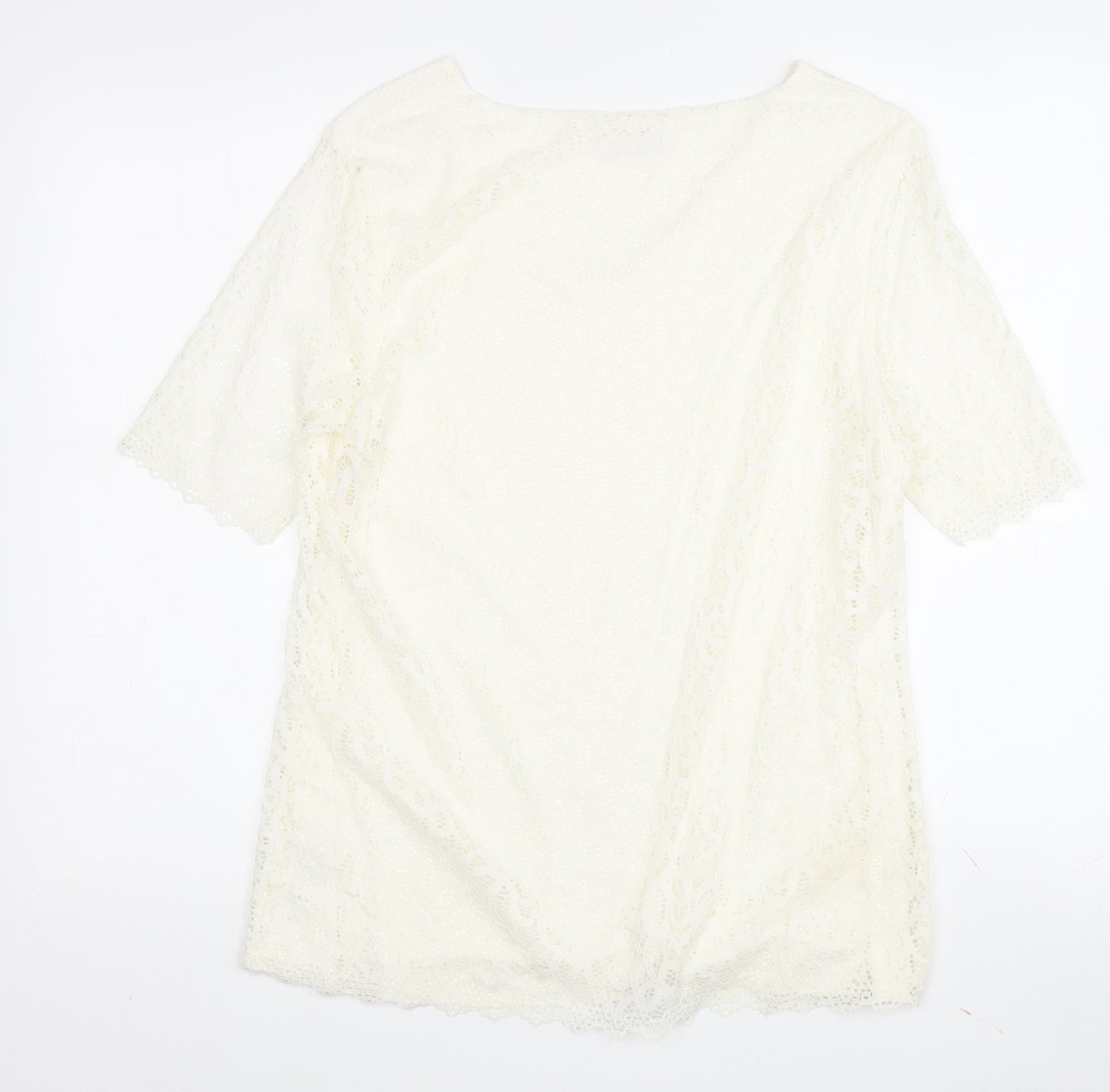 Colebrooke Women's Ivory Lace Wrap Blouse, S, Casual
