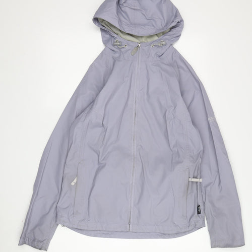 Regatta Women's Grey Hooded Rain Coat Size 10