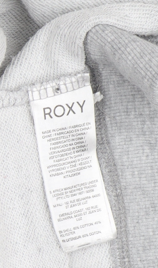 Roxy Women's Grey Pullover Hoodie Medium