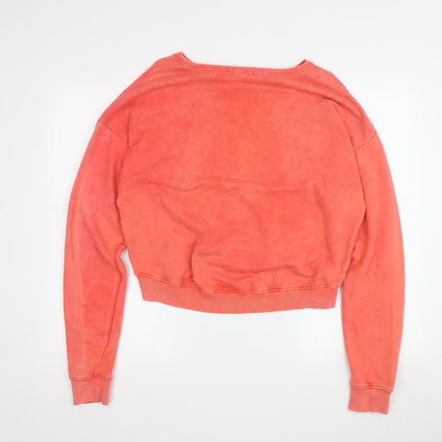 SoulCal & Co Orange Women's Graphic Print Pullover Sweatshirt Size 8